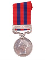 An India General Service Medal with Waziristan 1894-5 clasp to 2717 Pte G Maddock, 2nd Battalion