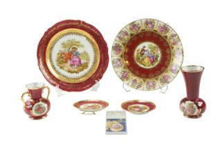 Seven items of Limoges porcelain