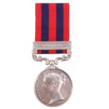 An India General Service Medal with Bootan clasp to Lieutenant W M Frobisher, H Ms 55th Regiment