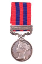 An India General Service Medal with Waziristan 1894-5 clasp to 2328 Pte G Witt, 2nd Battalion Border
