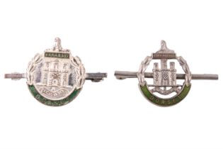Two Dorsetshire Regiment sweetheart brooches