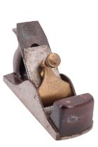 A late 19th / early 20th Century rosewood and metal infill smoothing plane by A H Slater, Meredith