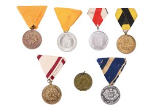A group of Imperial German and Austrian fire service medals