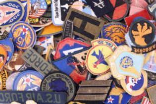 A large quantity of US military cloth insignia