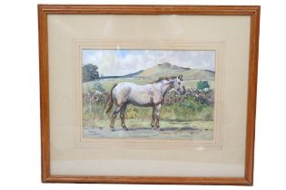 Tom Carr (1912 - 1977) "Chink", a profile study of the horse set against a pastoral landscape,