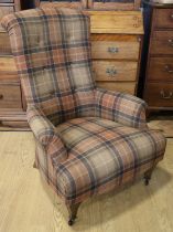 A contemporary Victorian style button back armchair by John Sankey, 105 cm