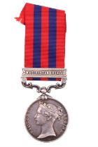 An India General Service Medal with Waziristan 1894-5 clasp to 2268 Pte C Stoton, 2nd Battalion