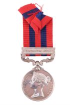 An India General Service Medal with Waziristan 1894-5 clasp to 4010 Pte R Hill, 2nd Battalion Border