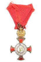 An Imperial Austrian Silver Cross of Merit with Crown