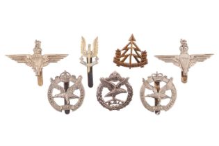 Army Air Corps, Parachute Regiment, Glider Pilot Regiment, SAS and Reconnaissance Corps cap badges