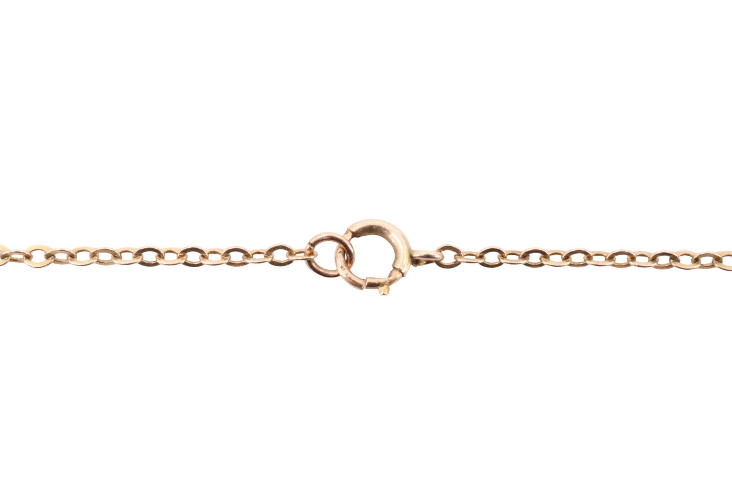 A fine trace link choker neck-chain, mid-to-late 20th Century, 1.19 g, 40.5 cm - Image 2 of 2