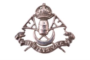 A Great War 1st Wiltshire Volunteer Rifle Corps cap badge