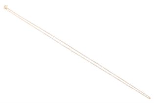 A late 20th Century yellow metal trace link choker neck chain, 0.46 g, 40 cm