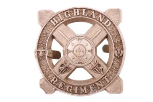 A Second World War Highland Regiment plastic cap badge, (a/f)