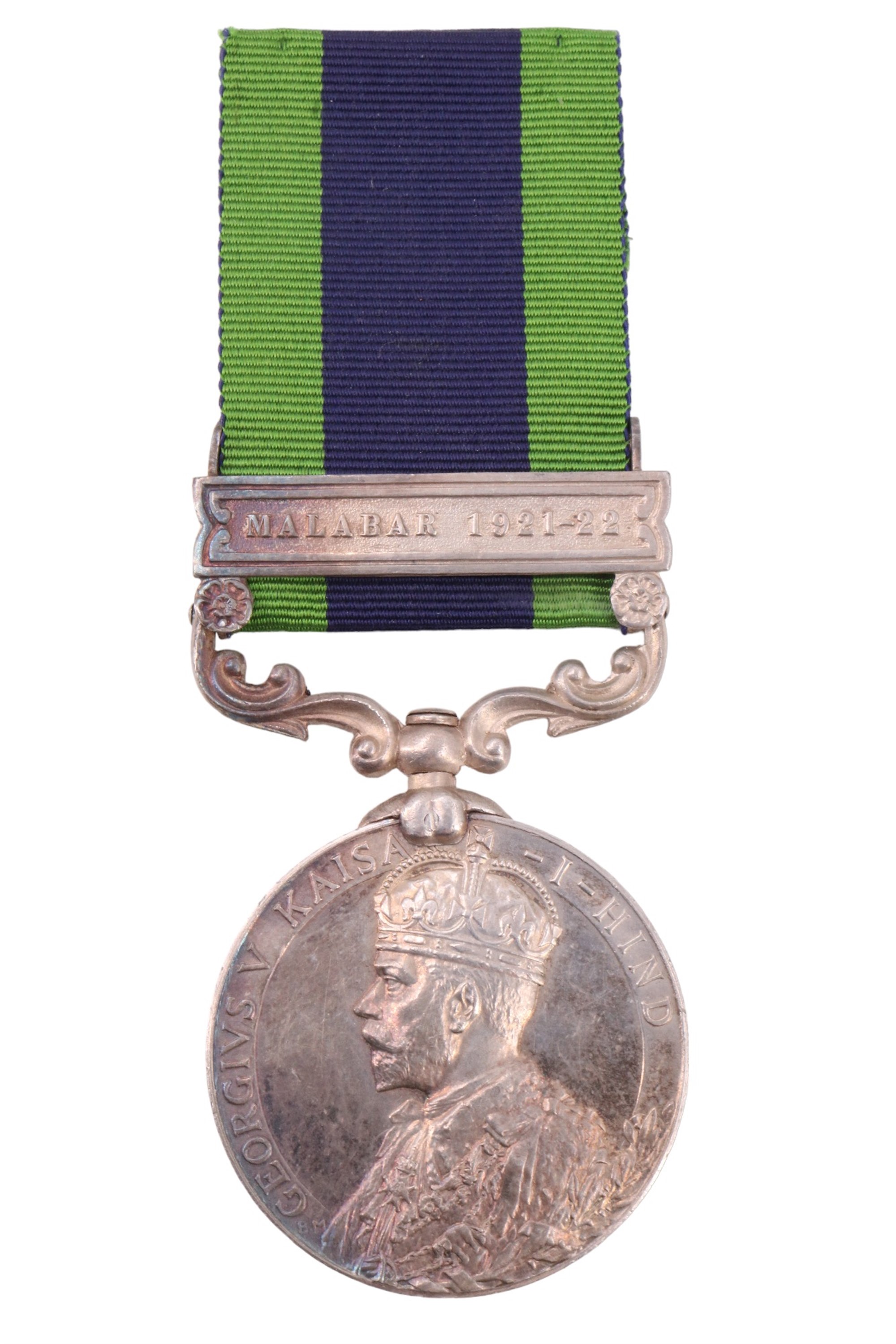 An India General Service Medal with Malabar 1921-22 clasp to 5718558 Pte H J Thompson, Dorset