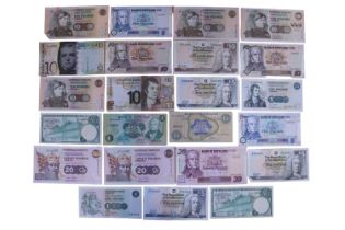 A collection of Scottish banknotes, comprising Clydesdale Bank Limited, The Royal Bank of Scotland