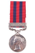 An India General Service Medal with Waziristan 1894-5 clasp to 3097 Pte J Johnston, 2nd Battalion