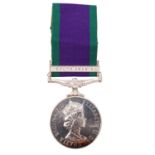 A General Service Medal with South Arabia clasp to 23907478 Pte E Nicholson, Loyals