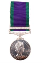 A General Service Medal with South Arabia clasp to 23907478 Pte E Nicholson, Loyals