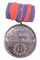 An Imperial German Wurtemberg 9 Year Faithful Service Medal