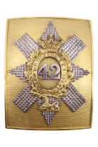 A Victorian 42nd Royal Highland Regiment the Black Watch officer's shoulder belt plate