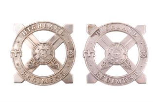 Two Highland Regiment cap badges