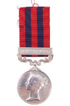 An India General Service Medal with Waziristan 1894-5 clasp to 3468 Pte R J Briggs, 2nd Battalion