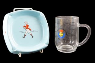 A Wade Johnny Walker bar ash tray, circa 1960s, together with a Scottish Football Association