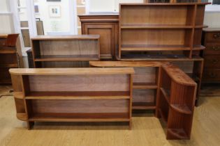 A suite of mid 20th Century mahogany bookcases