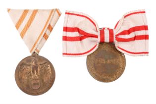 Two Austrian Great War commemorative medals