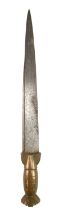 A reproduction Scottish brass-hilted dirk, of late 17th Century form, 45 cm
