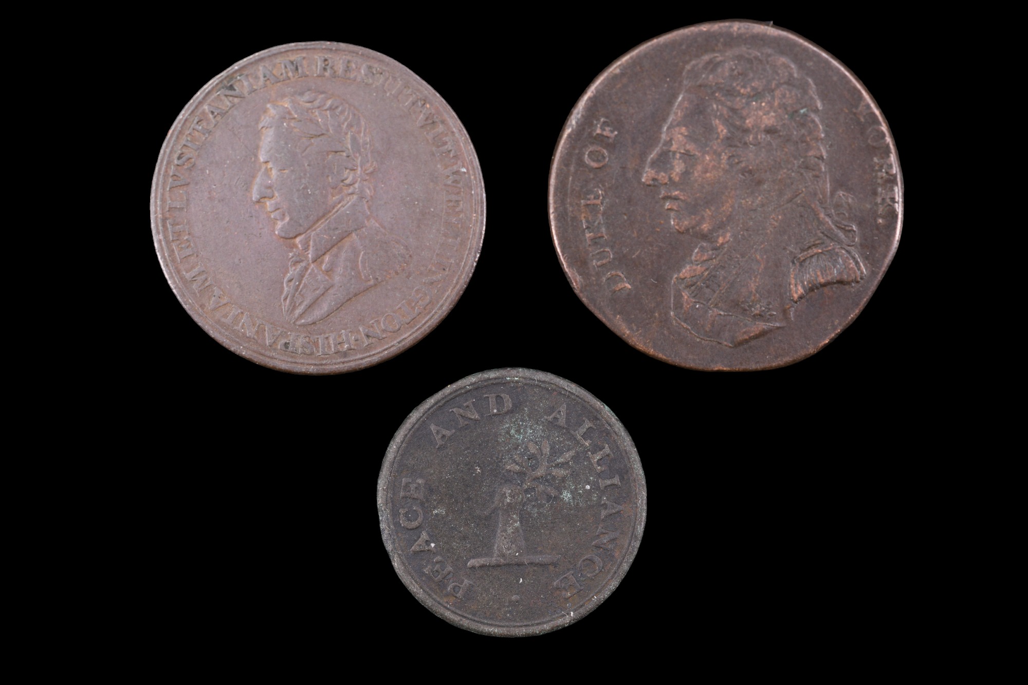 A late 18th Century Middlesex, National Series, "Duke of York - Peace" 1/2 penny copper Conder token - Image 2 of 2
