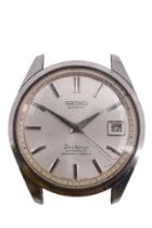 A 1960s Seiko Seahorse stainless steel wristwatch, having an automatic 17 jewel movement, brushed