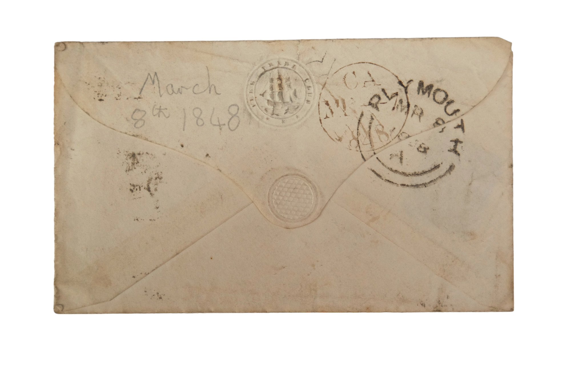 A Victorian 1d Red stamp cover, dated 1948, together with a 1926 receipt from Newton Abbot Rural - Image 3 of 3