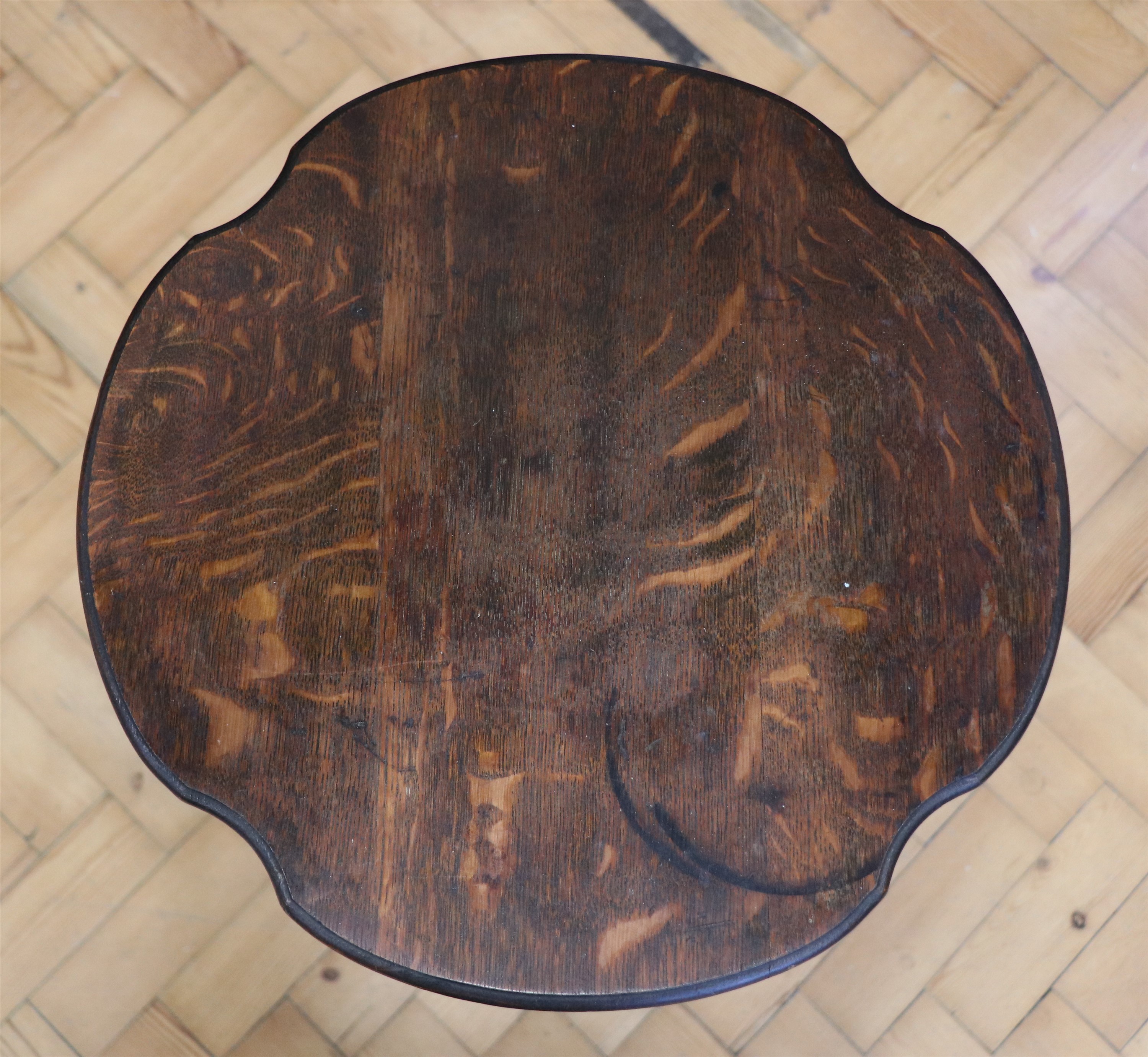 A Belle Epoque oak table / stand, 41 x 77 cm - Image 2 of 3