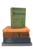 Five books on mountaineering including Mrs Aubrey Le Blond, "Adventures on the Roof of the World",