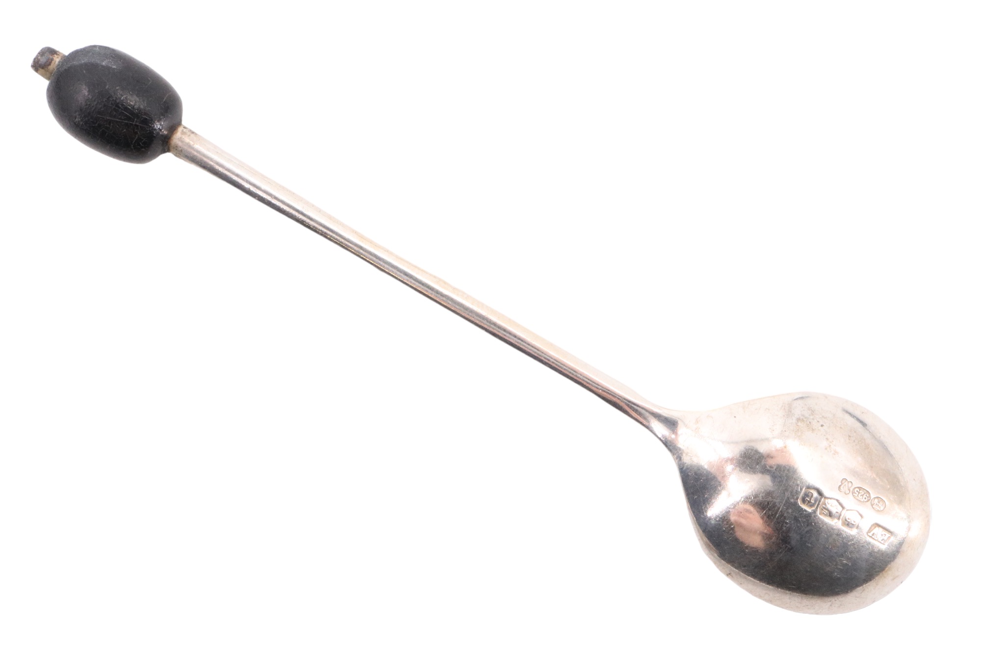 A cased set of six 1930s silver coffee spoons having bean terminals, Viner's Ltd (Emile Viner), - Image 2 of 4
