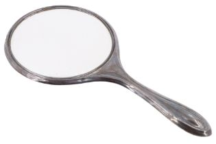 A George V silver backed hand mirror, Birmingham, 1918, 27.5 cm