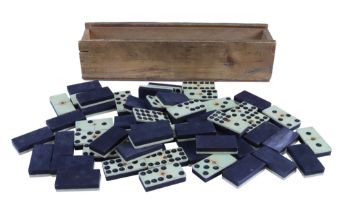 A vintage set of double-nine dominoes