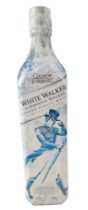 A limited edition bottle of White Walker by Johnnie Walker Scotch Whisky, "Distilled, Blended &