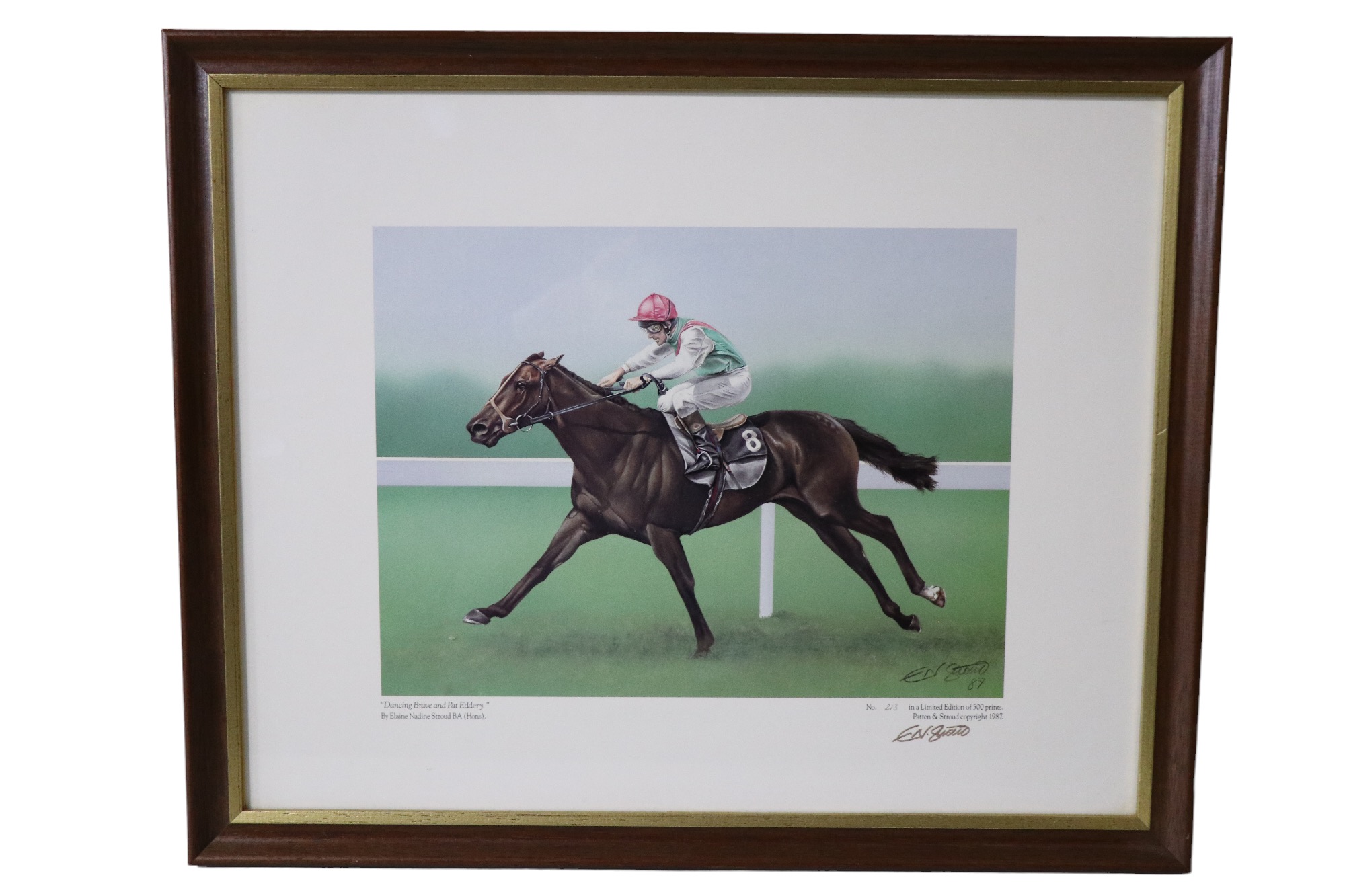 After Elaine Nadine Stroud "Desert Orchid and Kildimo", "Triptych", "Dancing Brave and Pat - Image 4 of 5