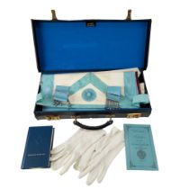 A cased group of Masonic regalia etc