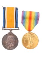 British War and Victory medals to Lieutenant A A Hill