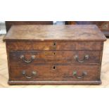 A Victorian diminutive tool / document / collector's chest, having hinged lid and brass bail