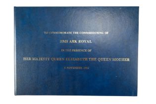 A book published to commemorate the commissioning of HMS Ark Royal in the presence of Her Majesty