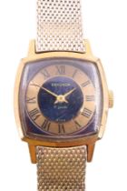 A Soviet era Sekonda gold-plated stainless-steel wristwatch, having a crown wound 17 jewel movement,
