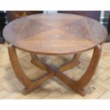 A 1960s teak coffee table, 76 x 45 cm