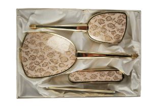 A boxed late 20th Century dressing table set by H Samuel, the 'Dressing Table Collection', 23.5 x 33