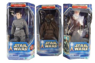 Three boxed Star Wars The Empire Strikes Back action figures, comprising Dengar, Zuckuss, and