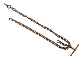A late 19th / early 20th Century rolled gold watch chain